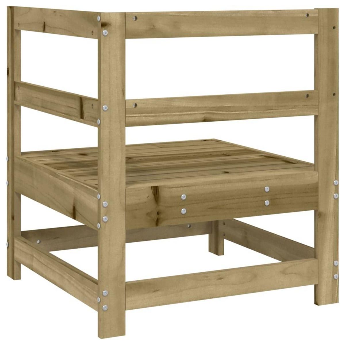 VIDAXL Canape d'angle de jardin bois de pin impregne