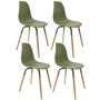 Voir la diapositive 1 : The Home Deco Factory Lot de 4 Chaises scandinave Phenix en polypropylène et métal