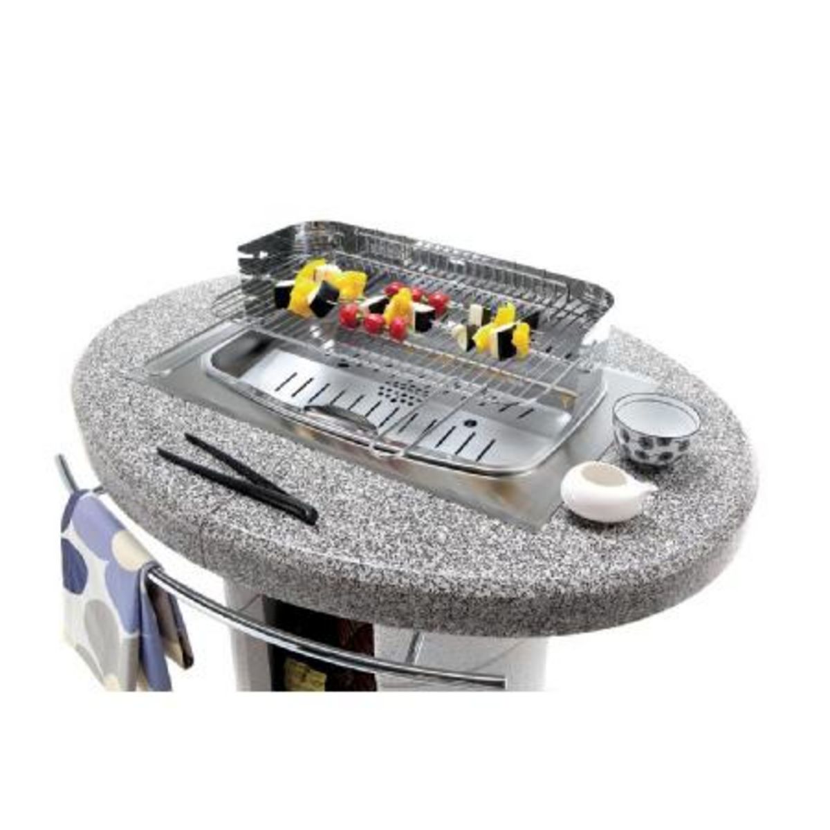 Barbecue pierre rond