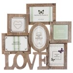 ATMOSPHERA Pêle-mêle 6 Photos Campagne - 42 x 40 cm - Marron