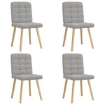 VIDAXL Chaises a manger lot de 4 gris nuage tissu