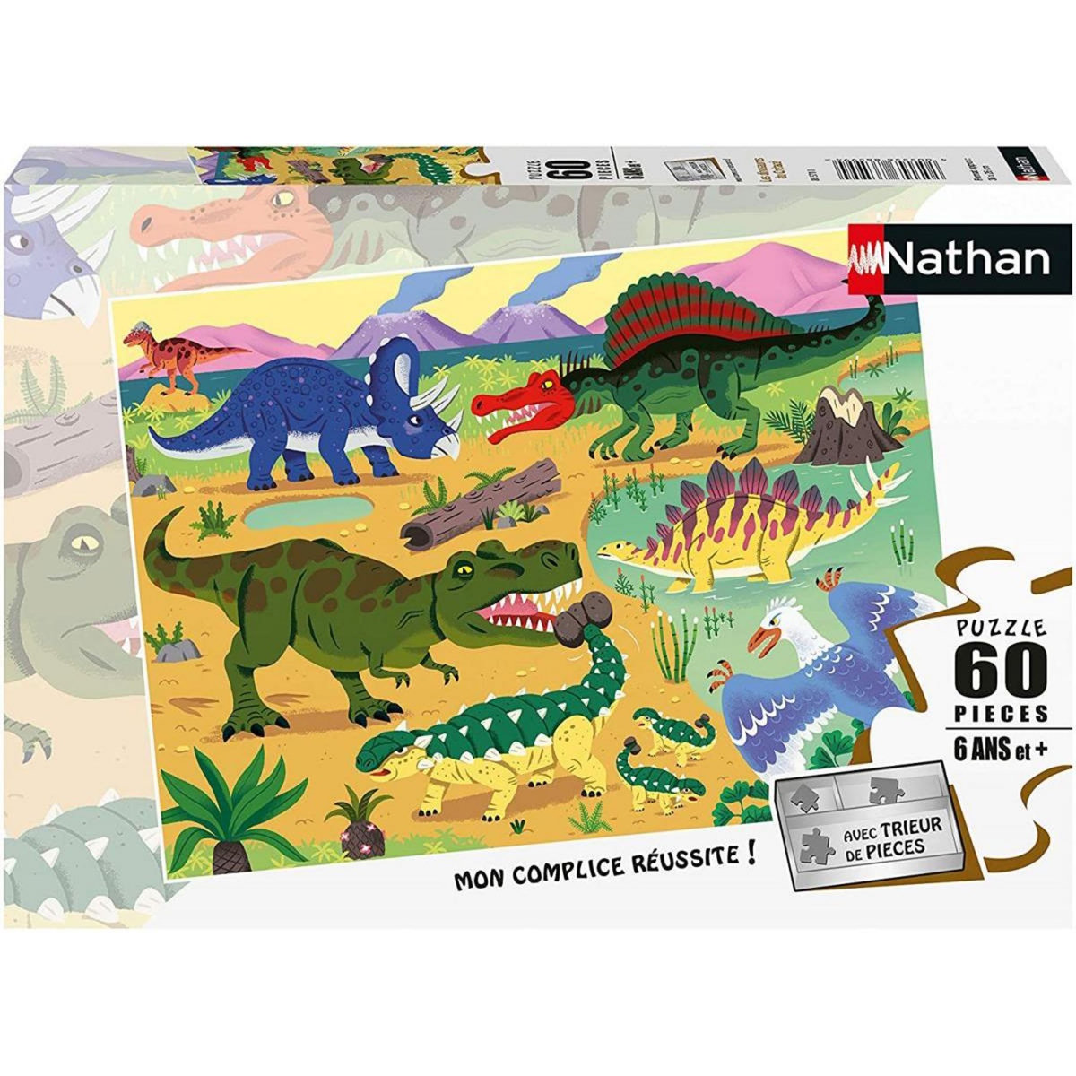 Nathan Puzzle 60P Les dinosaures du cretace