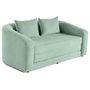 Voir la diapositive 2 : BEST MOBILIER Nuvia - canapé convertible déplimousse 2 places en velours texturé