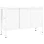 Voir la diapositive 5 : VIDAXL Buffet Blanc 105x35x70 cm Acier et verre