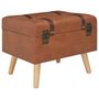 Voir la diapositive 2 : VIDAXL Tabouret de rangement 40 cm marron pale similicuir