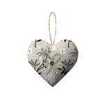 SOLEIL D'OCRE Coeur à suspendre en coton 10x10 cm AIMEE, par Soleil d'Ocre