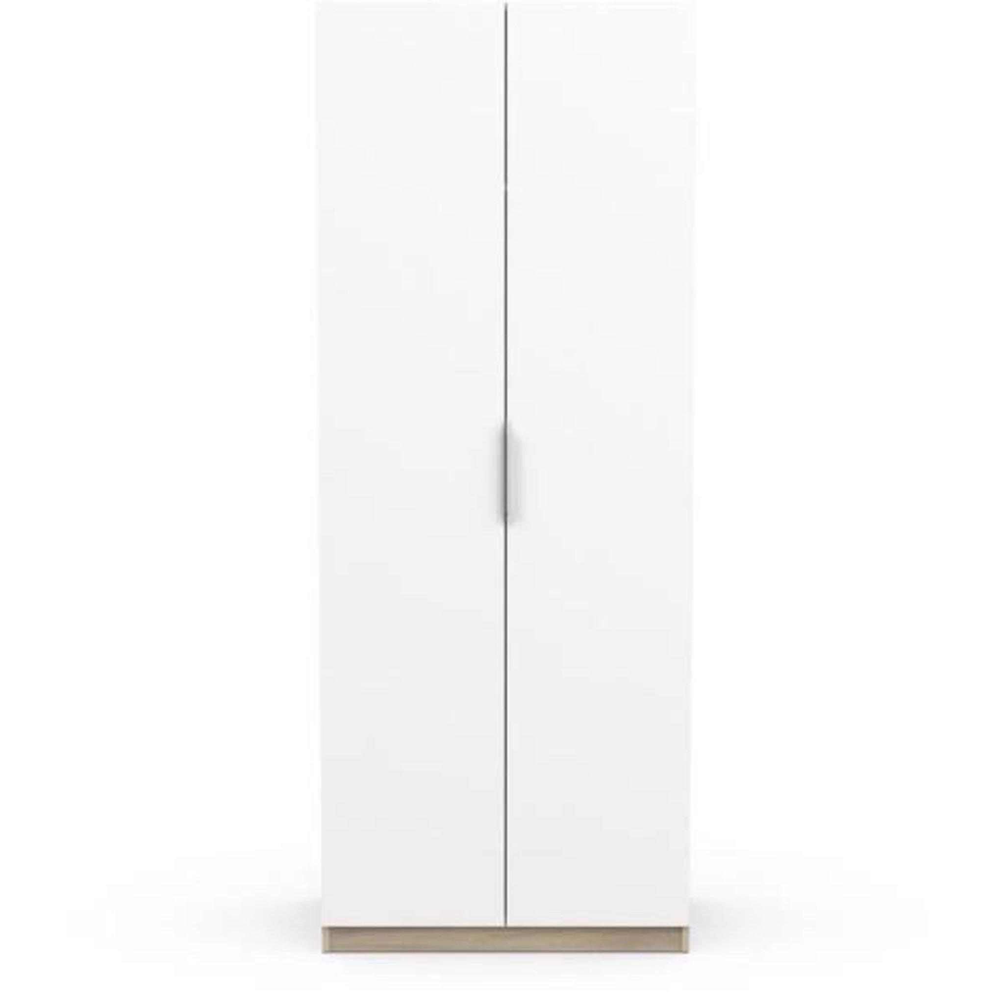 Voir la diapositive 3 : Demeyere Armoire GHOST - Décor chene kronberg et blanc mat - 2 Portes - L.79,4 x P.51,1 x H. 203 cm - DEMEYERE