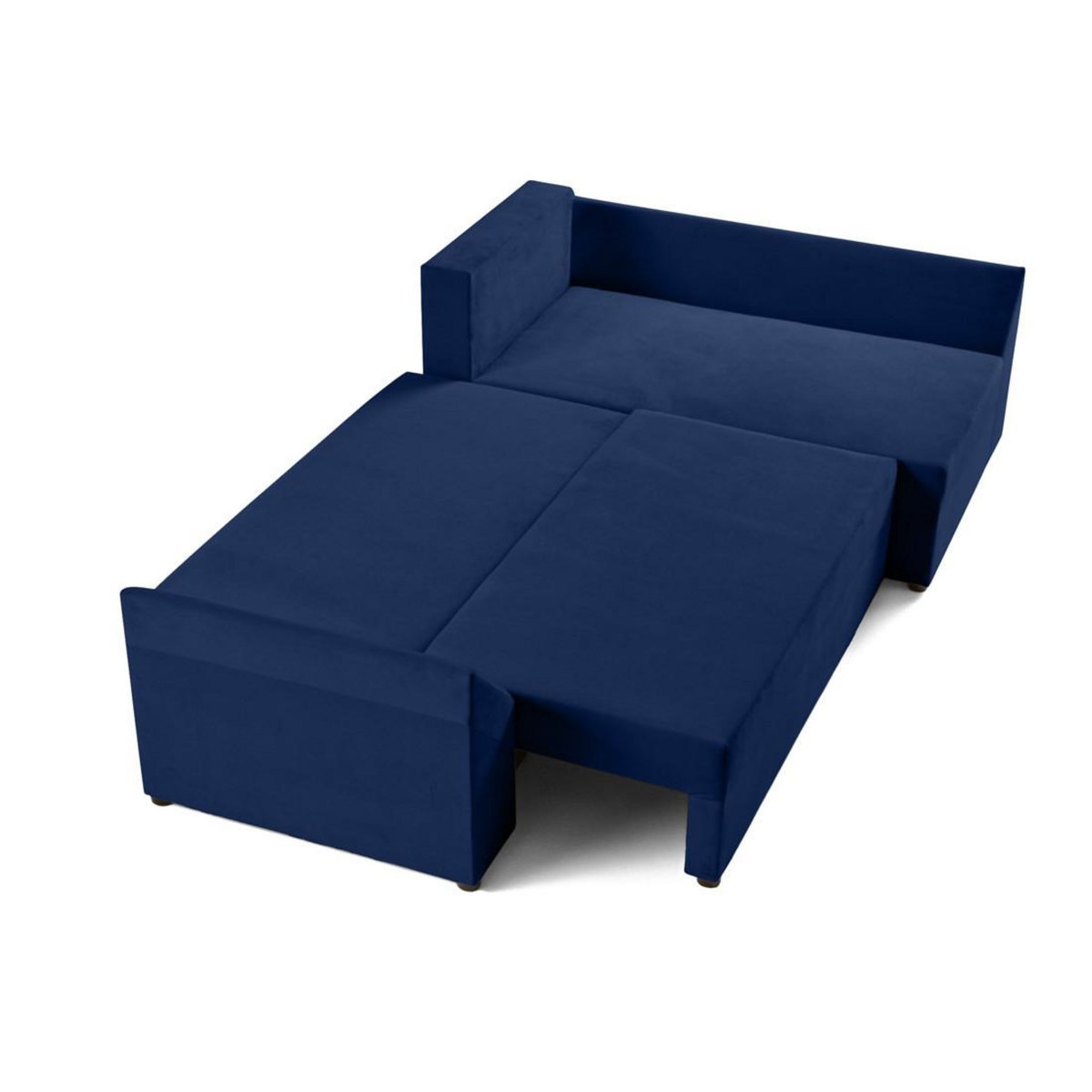 BEST MOBILIER Mike - canapé d'angle réversible - 4 places - convertible avec coffre - en velours