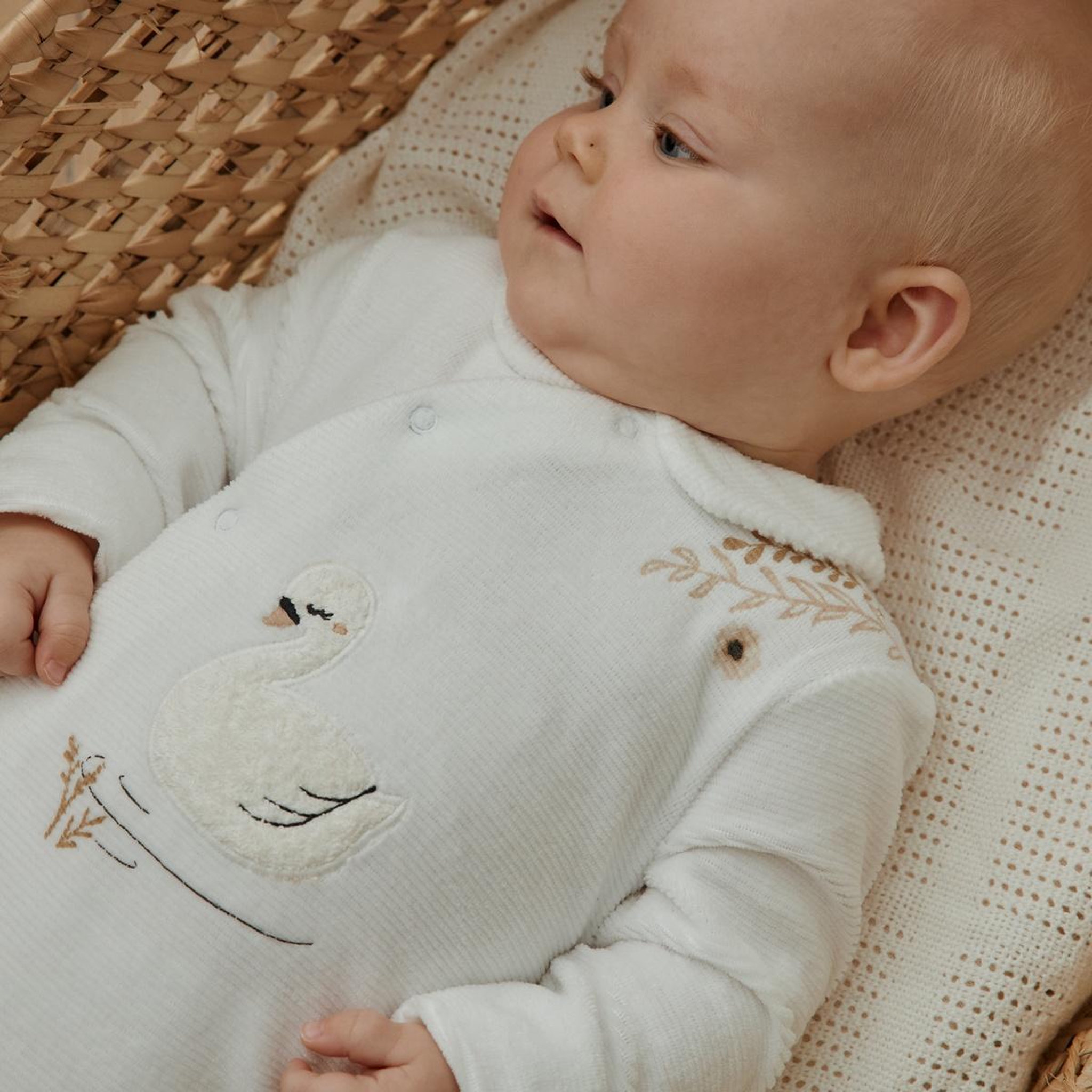 Voir la diapositive 6 : Petit BÃ©guin Pyjama bébé en velours ouverture croisée perle