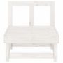 Voir la diapositive 3 : VIDAXL Canape central de jardin blanc bois de pin massif