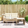 Voir la diapositive 3 : VIDAXL Salon de jardin avec coussins 3 pcs beige resine tressee