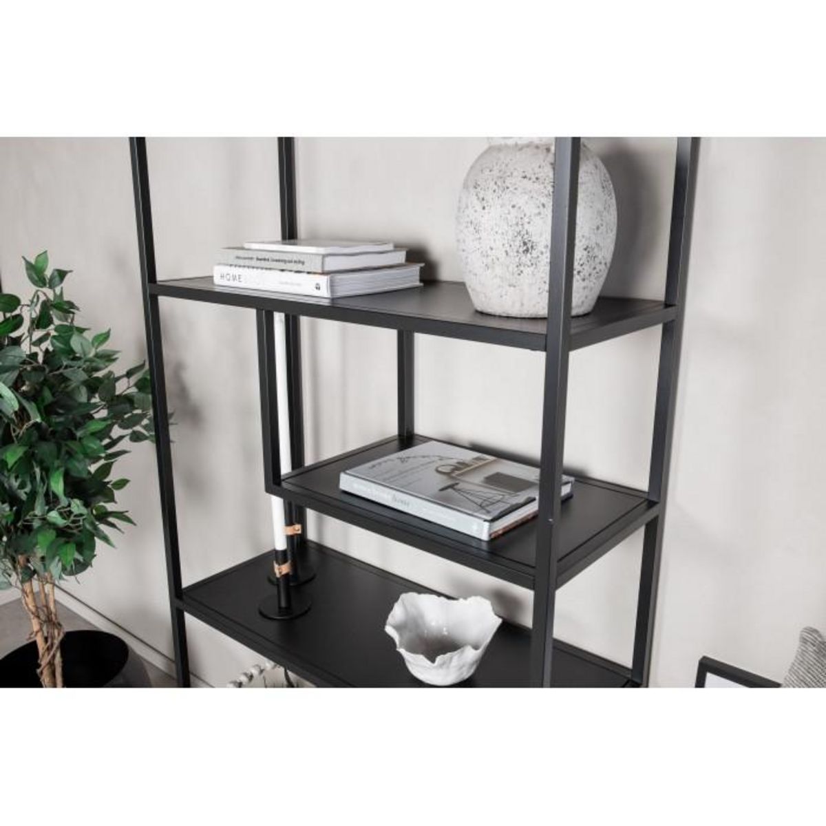 Paris Prix Étagère Bibliothèque 6 Niveaux  Staal  188cm Noir