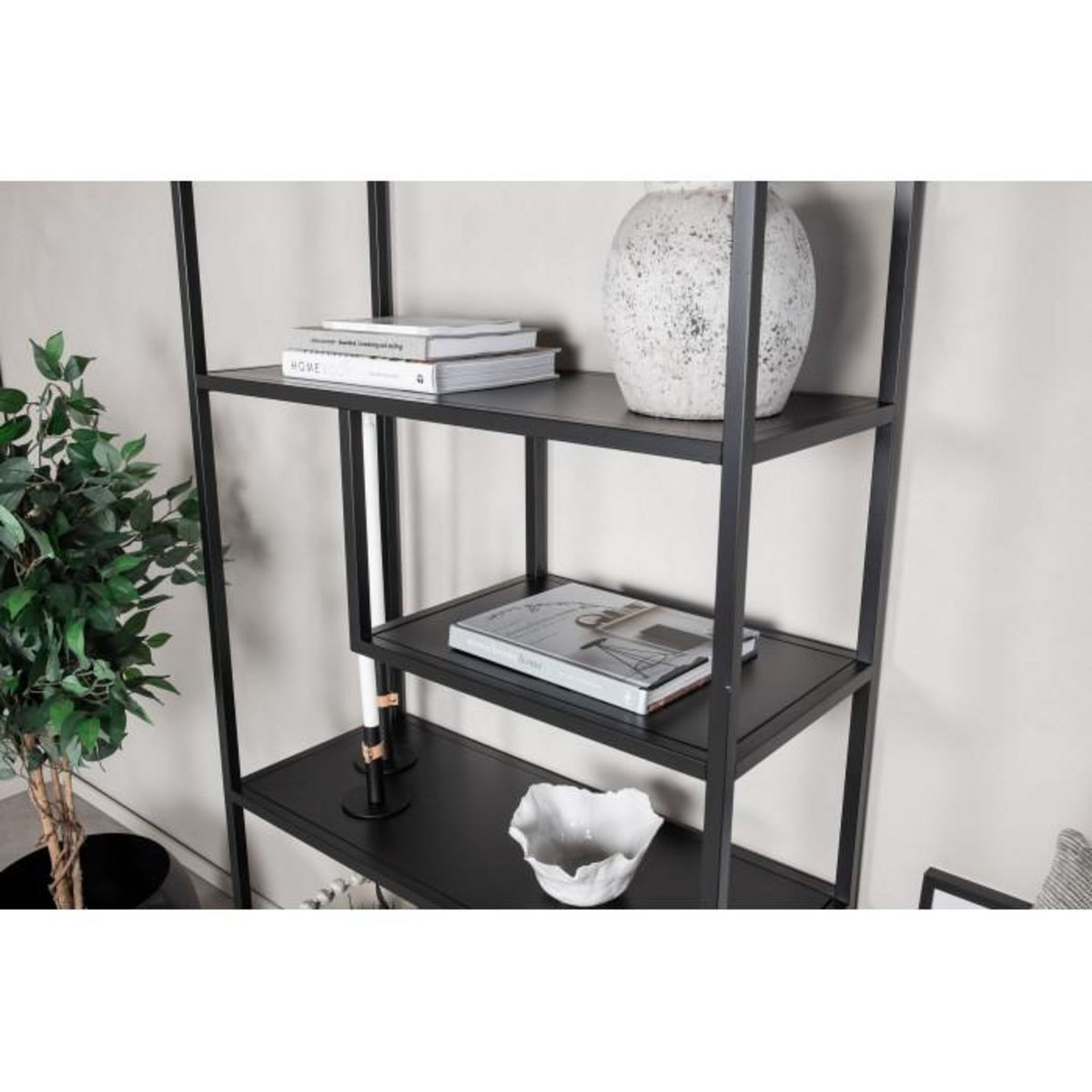 Paris Prix Étagère Bibliothèque 6 Niveaux  Staal  188cm Noir