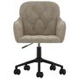 Voir la diapositive 3 : VIDAXL Chaise pivotante de bureau Gris clair Velours