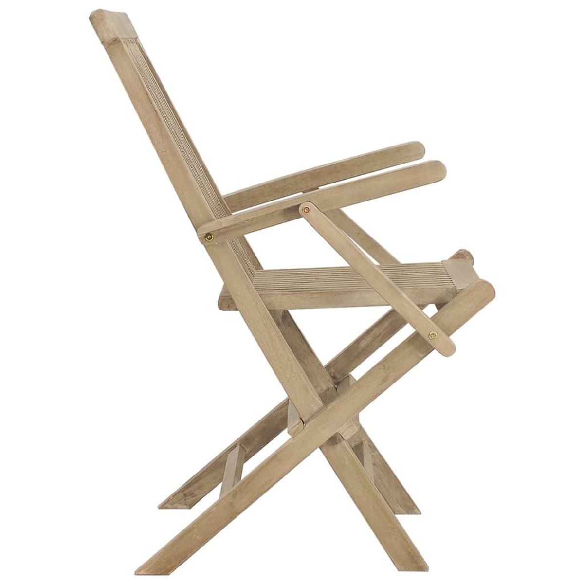VIDAXL Chaises de jardin pliantes lot de 2 gris 56x61x89cm bois teck