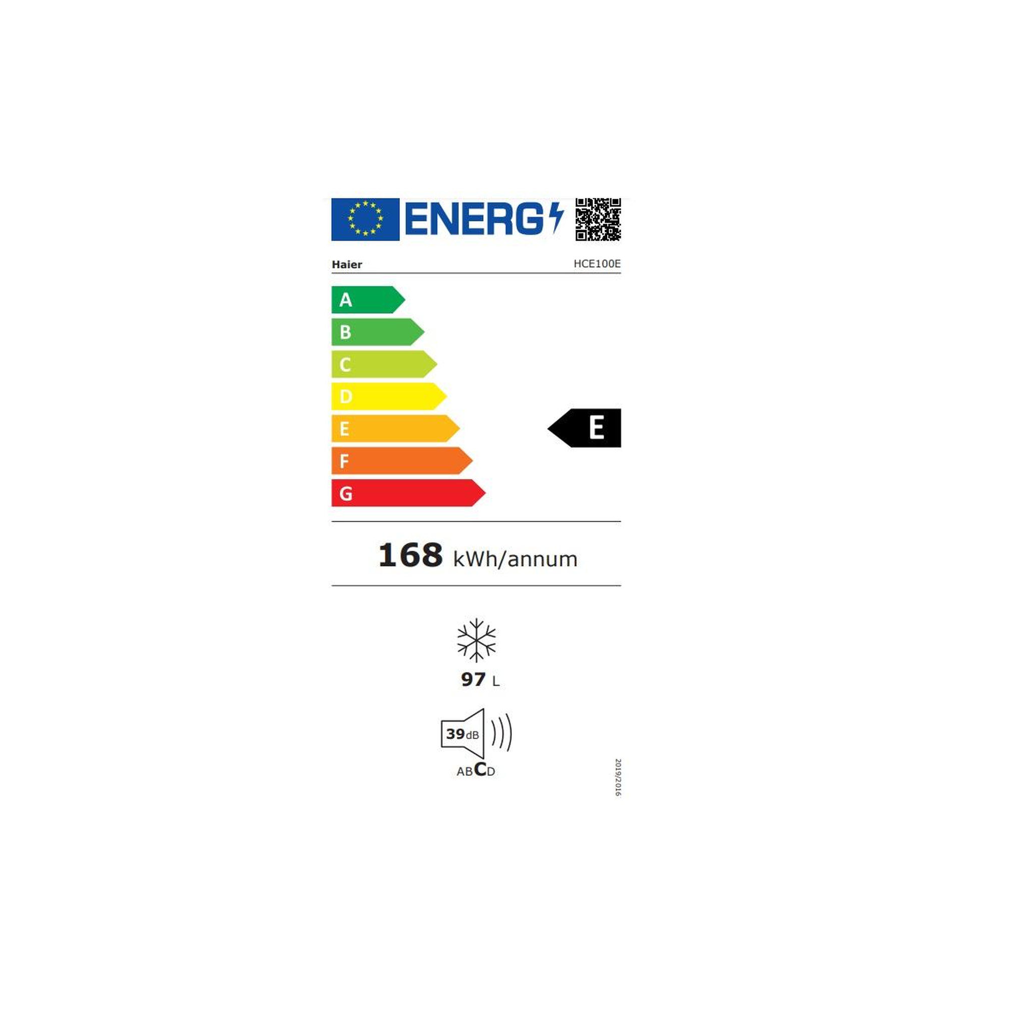 Voir la diapositive 2 : HAIER Congélateur coffre 54.5cm 97l blanc - hce100e