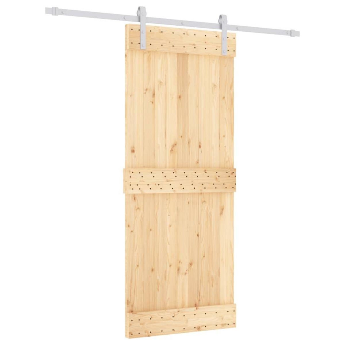 VIDAXL Porte coulissante et kit de quincaillerie 85x210 cm pin massif