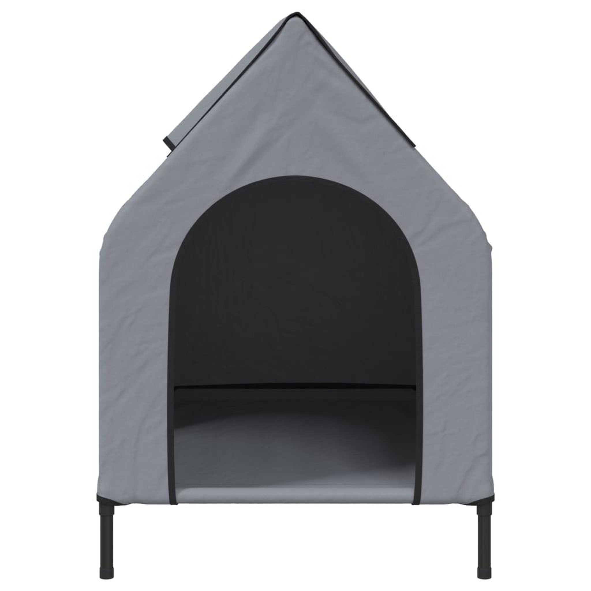 Voir la diapositive 4 : VIDAXL Niche pour chien gris clair tissu oxford et acier