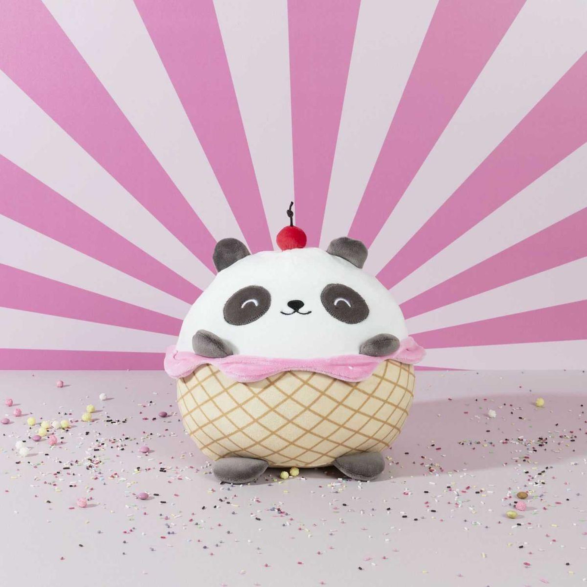 Voir la diapositive 2 : The concept Factory Peluche enfant panda dessert  kawaii  20cm multicolore