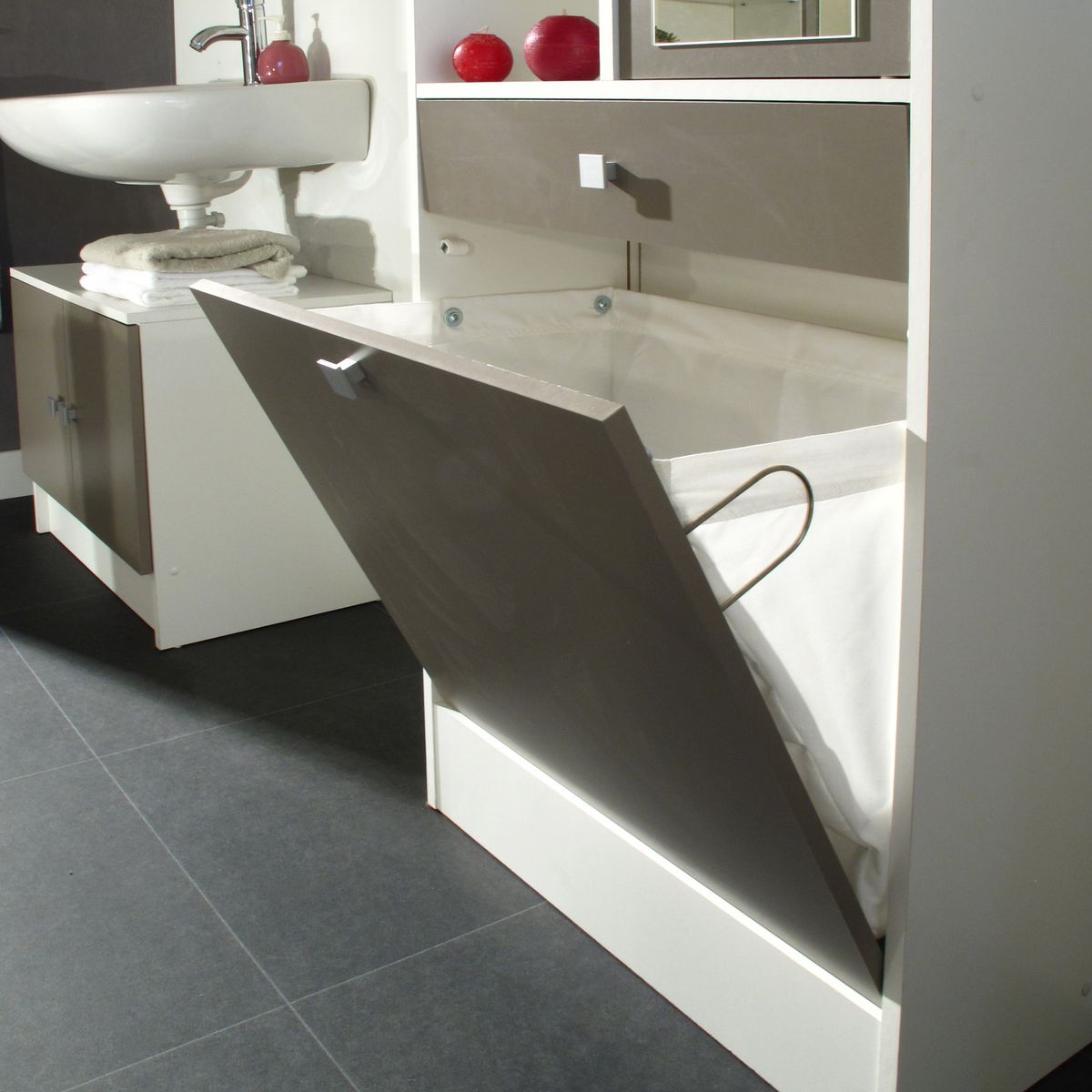 Armoire salle de bain taupe - MODENA