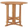 Voir la diapositive 3 : VIDAXL Table a dîner pliable de jardin Ø90x75 cm Bois de teck solide
