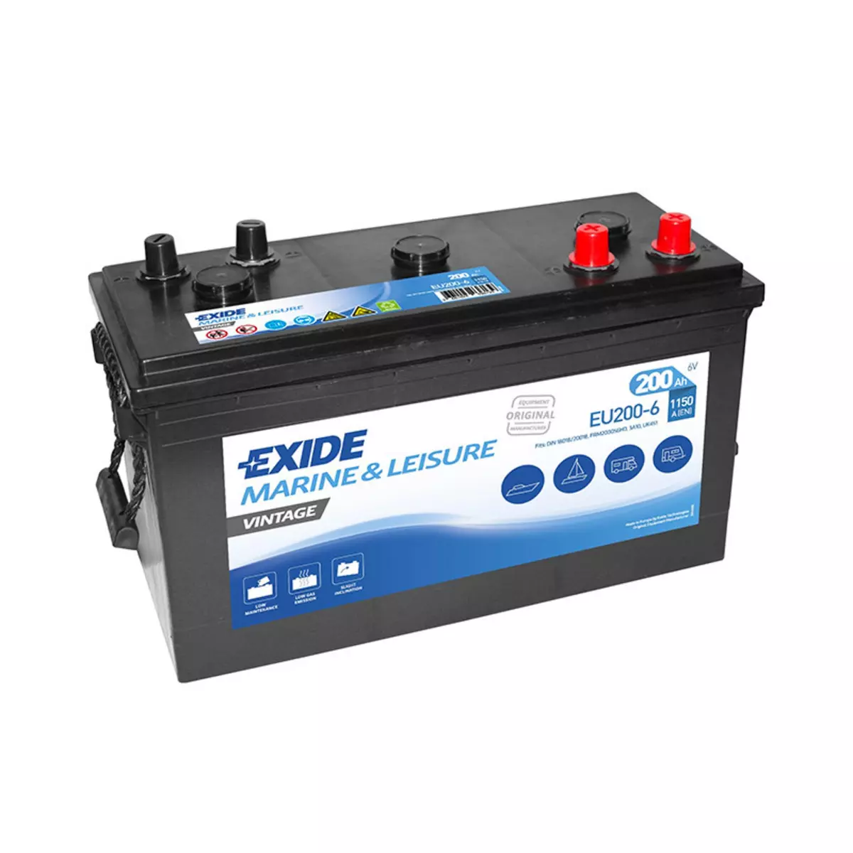 EXIDE Batterie Exide Vintage EU200-6 6V 200ah 1150A
