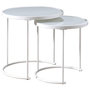 Voir la diapositive 3 : IDIMEX Lot de 2 tables d'appoint gigognes LEYRE, plateau rond en verre
