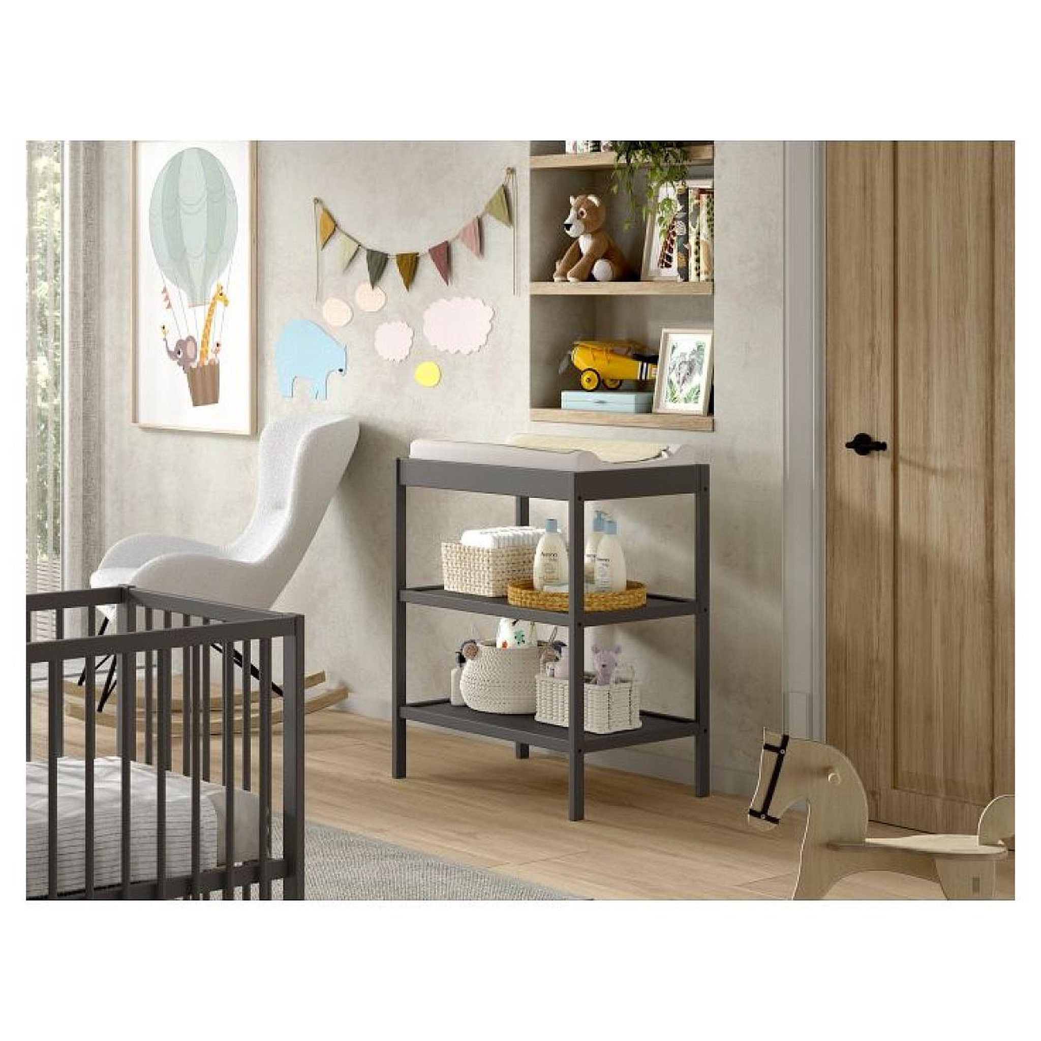 Voir la diapositive 3 : Vipack Table À Langer Dino Anthracite