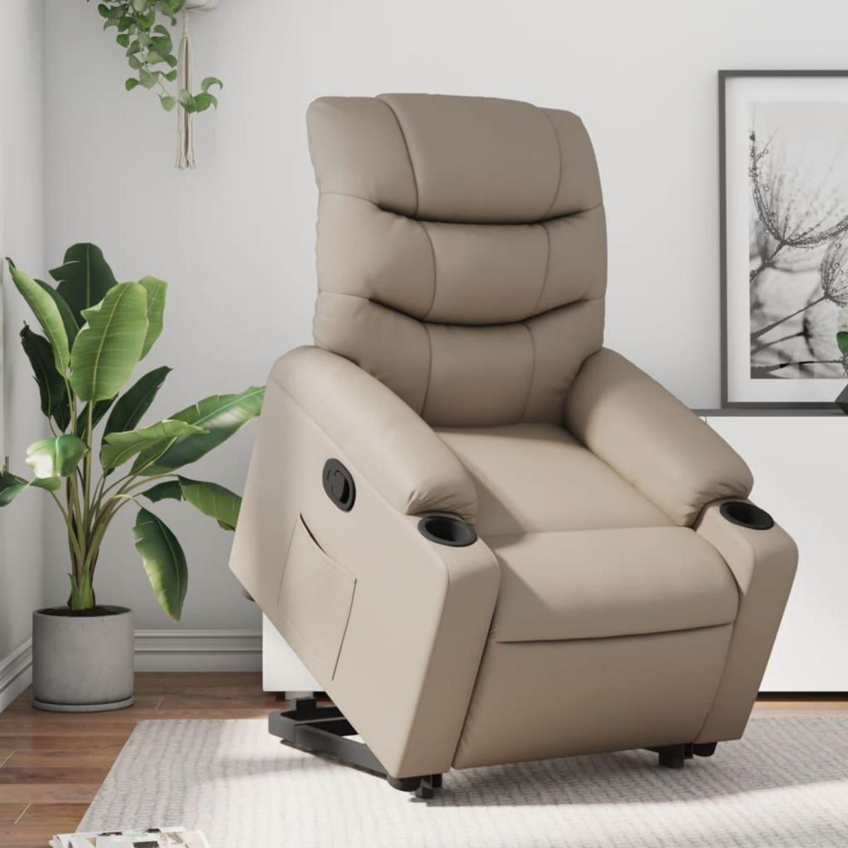 VIDAXL Fauteuil inclinable Cappuccino Similicuir