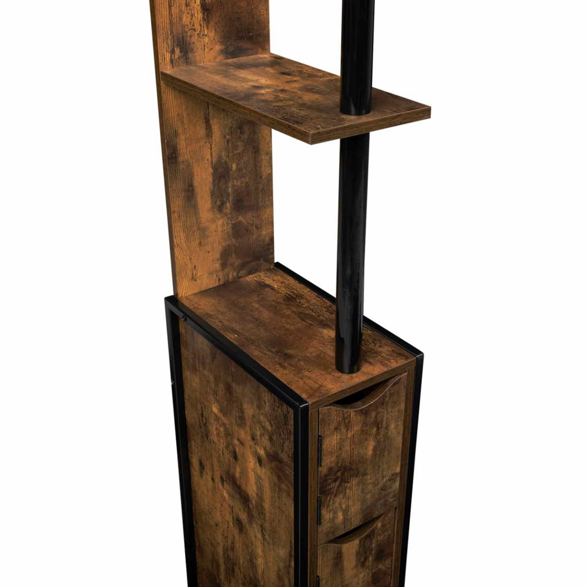 ID MARKET Meuble WC 2 portes DAYTON avec étagères design industriel