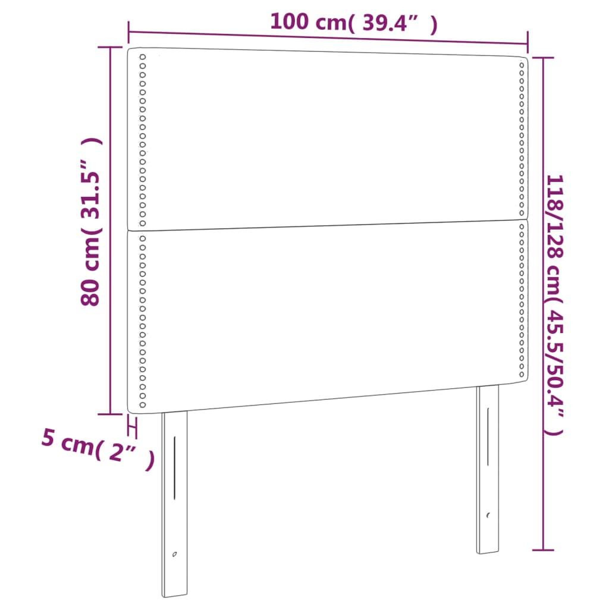 Voir la diapositive 6 : VIDAXL Tetes de lit 2 pcs Bleu fonce 100x5x78/88 cm Velours