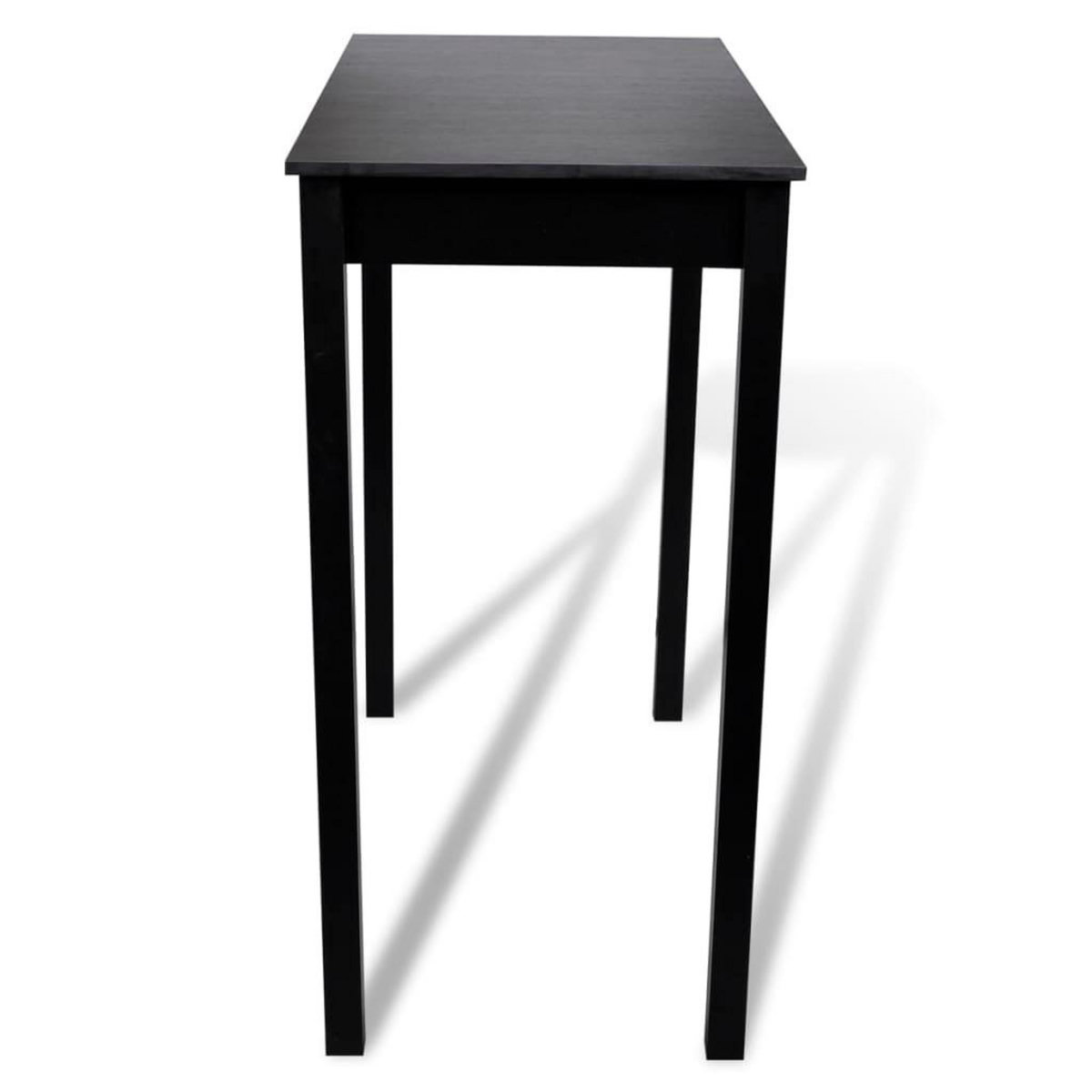 VIDAXL Set de 1 table de bar et 2 tabourets noir