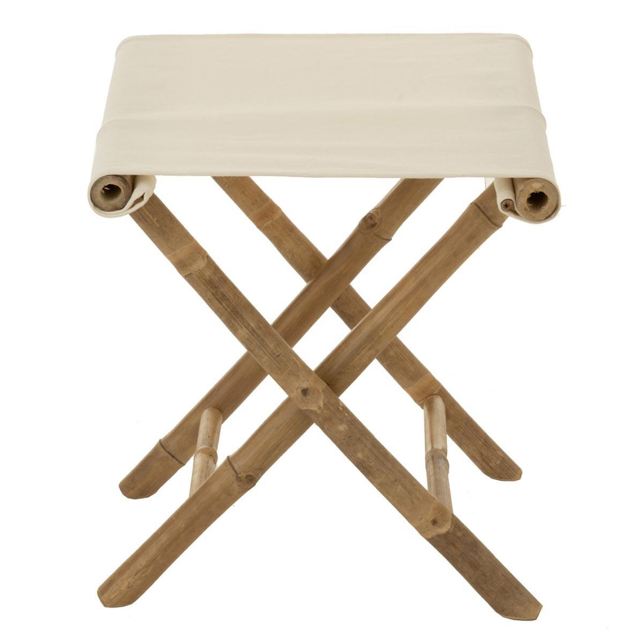 Voir la diapositive 3 : J-LINE Tabouret pliable bambou  stool  42cm naturel
