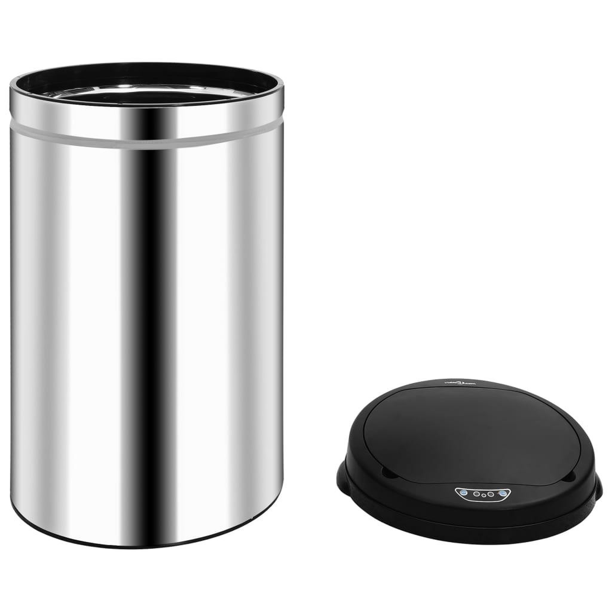 Voir la diapositive 4 : VIDAXL Poubelle a capteur automatique 40 L Acier inoxydable