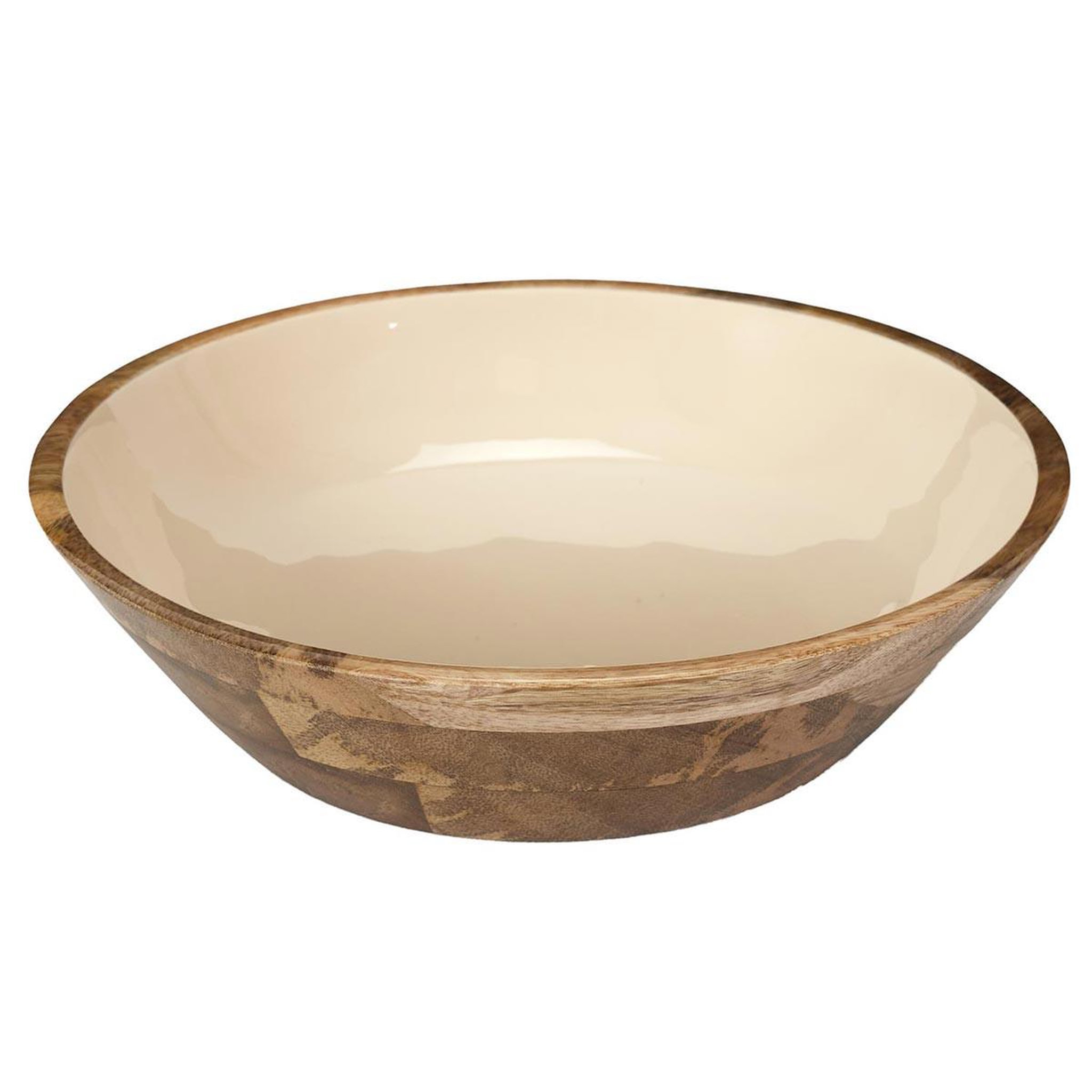 The Home Deco Factory Saladier uni en bois  dune  28cm beige