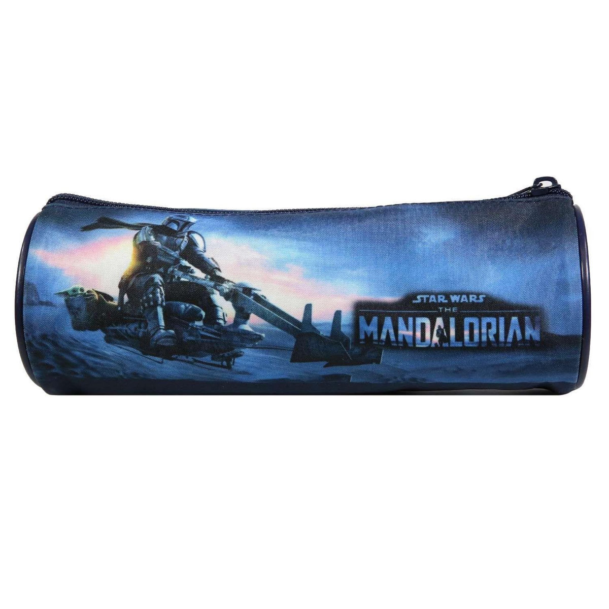 Bagtrotter BAGTROTTER Trousse scolaire ronde Disney Star Wars / The Mandalorian Bleue