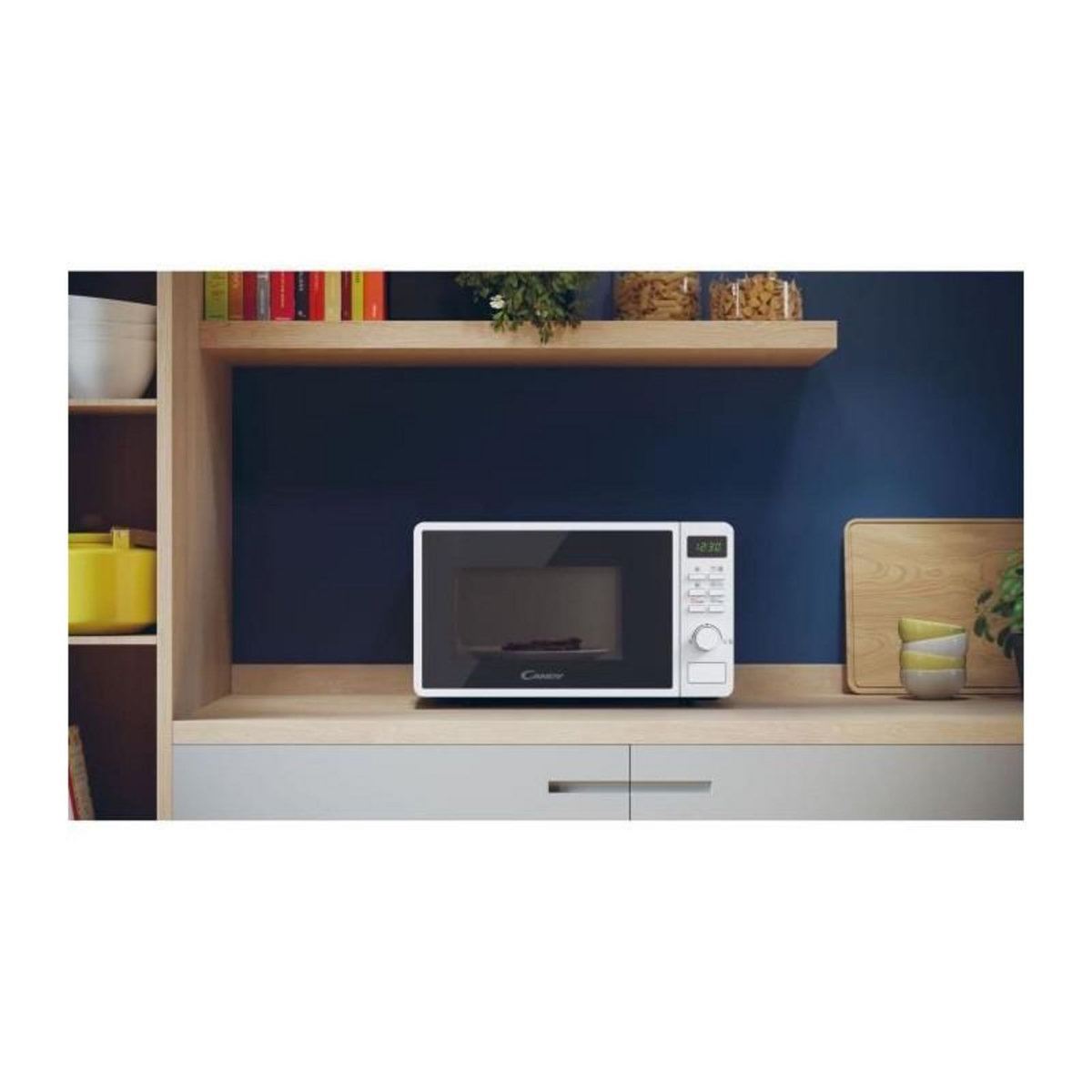 Candy CMGA20SDLWLI Micro-ondes Gril CANDY Idea - 20L - MO : 700W - Gril : 800W - UI digitale - 5 niveaux de puissance - Blanc