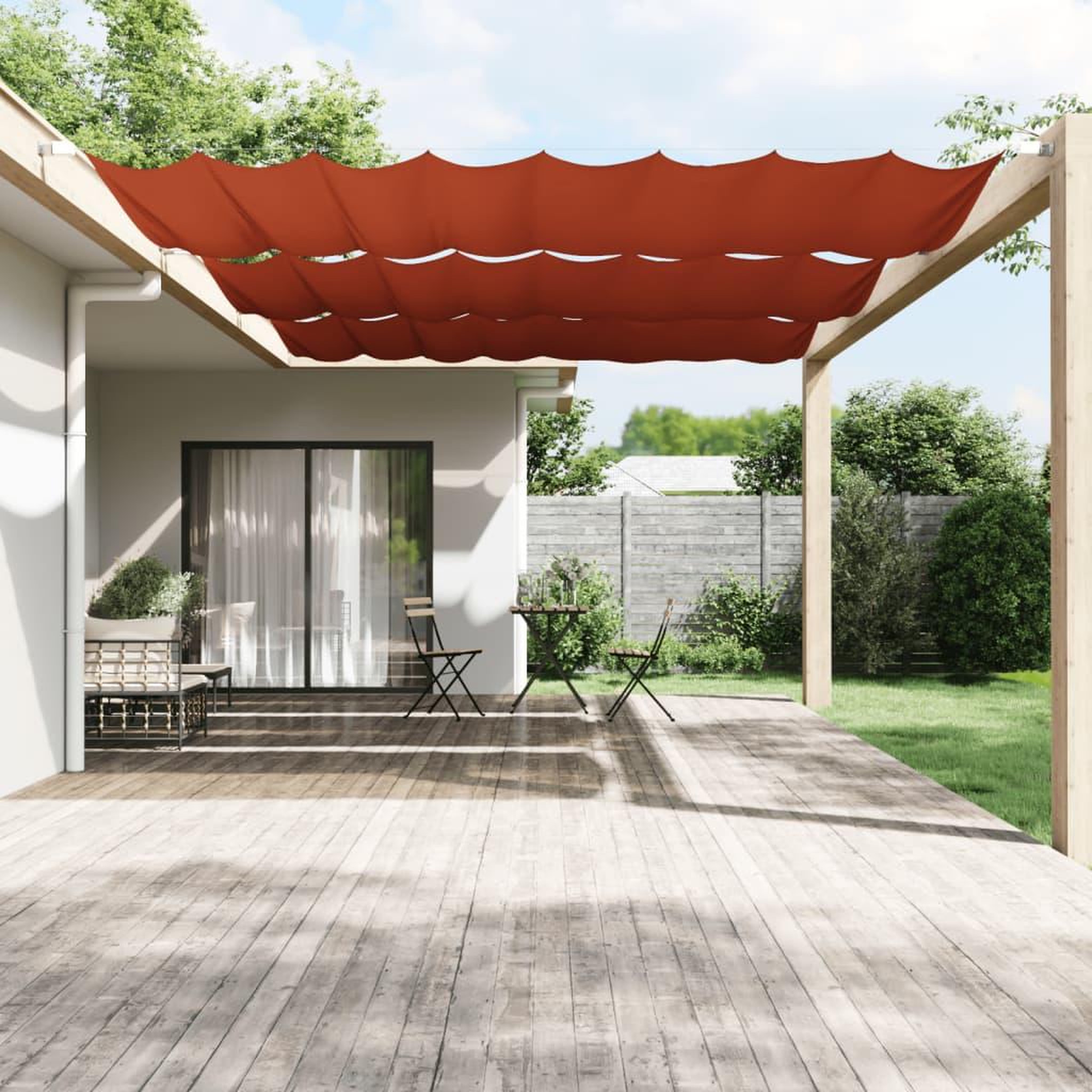 Voir la diapositive 1 : VIDAXL Auvent vertical Terre cuite 250x420 cm Tissu oxford