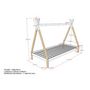 Voir la diapositive 3 : Paris Prix Pack - Lit Enfant & Voile  Tipi  90x200cm Blanc
