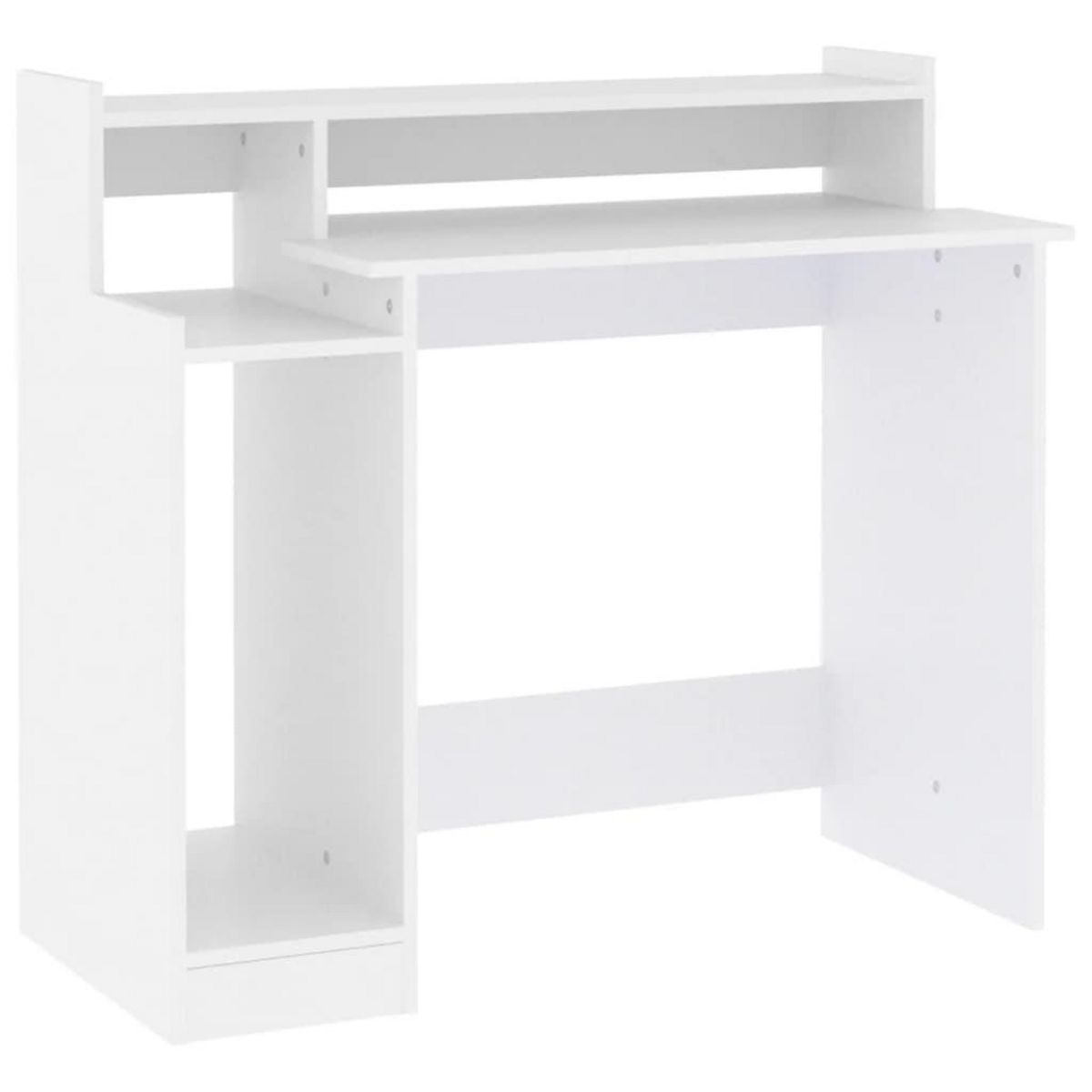 VIDAXL Bureau avec lumieres LED Blanc 97x45x90 cm Bois d'ingenierie