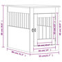 Voir la diapositive 6 : VIDAXL Meuble de cage pour chiens chene sonoma 55x80x68 cm