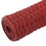 Voir la diapositive 2 : VIDAXL Grillage Acier avec revetement en PVC 25x1,5 m Rouge