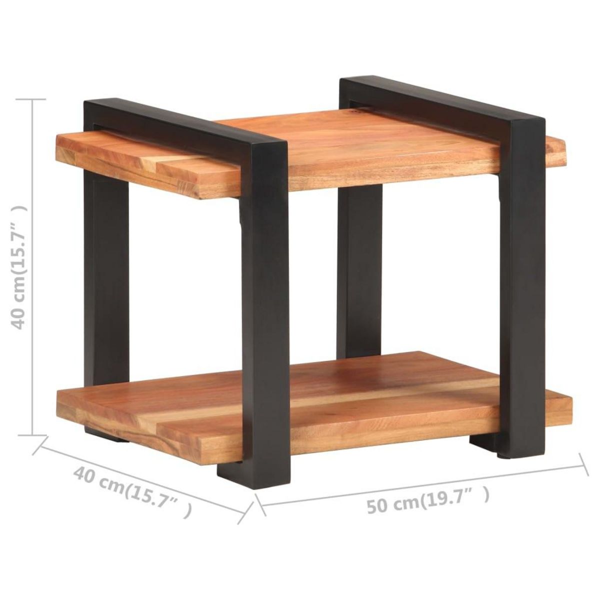 VIDAXL Table de chevet 50x40x40 cm Bois d'acacia massif