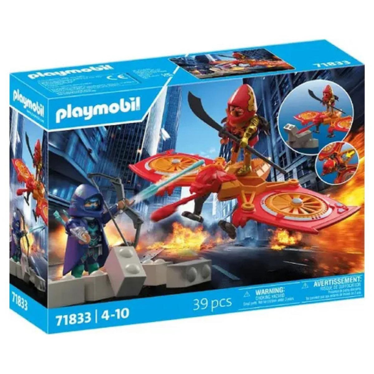 PLAYMOBIL 71833  Super-héros et son drone contre un ninja