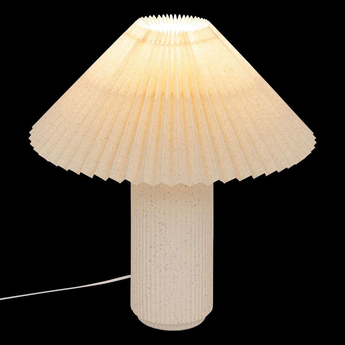 ATMOSPHERA Lampe cylindre en céramique - H. 38 cm - Beige