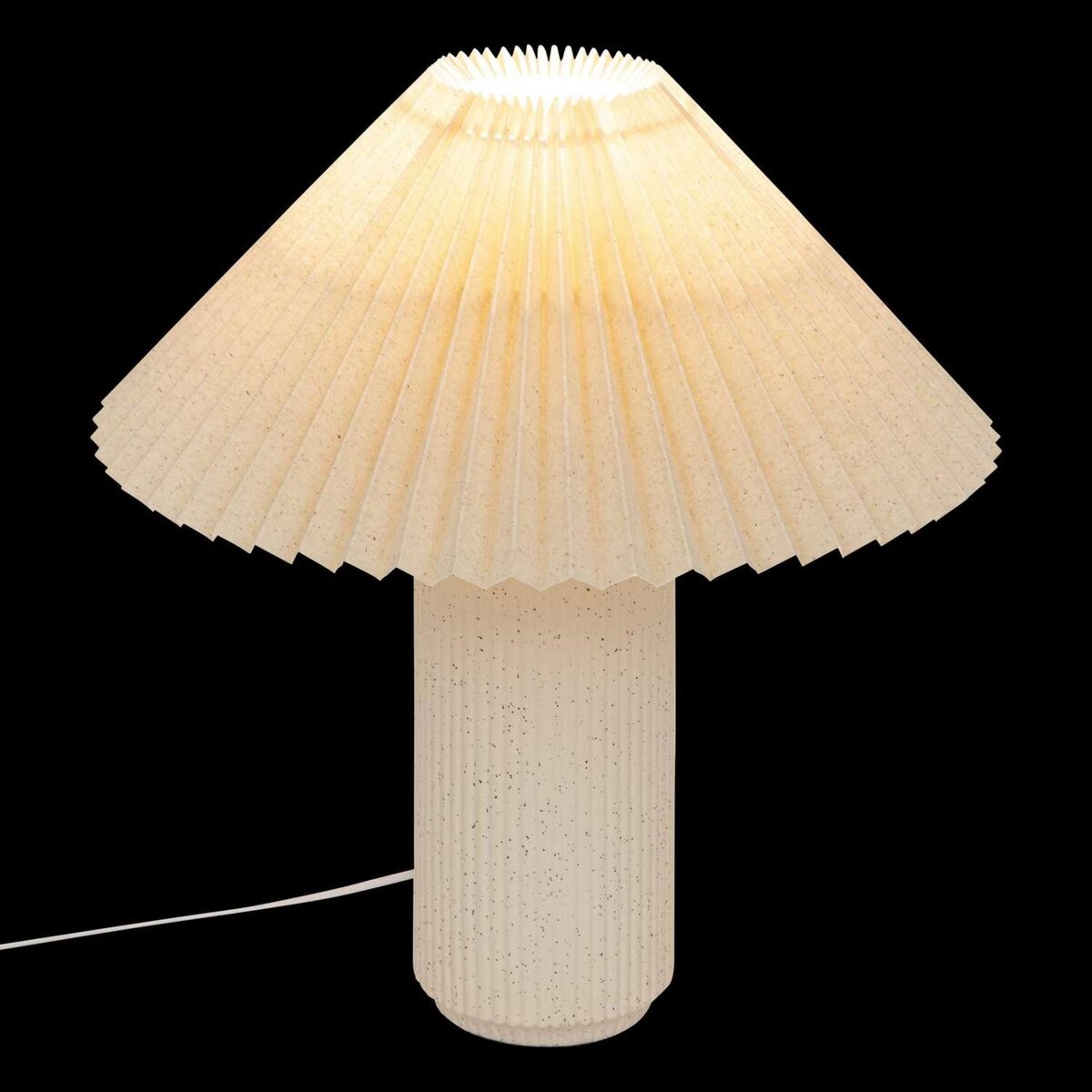 ATMOSPHERA Lampe cylindre en céramique - H. 38 cm - Beige