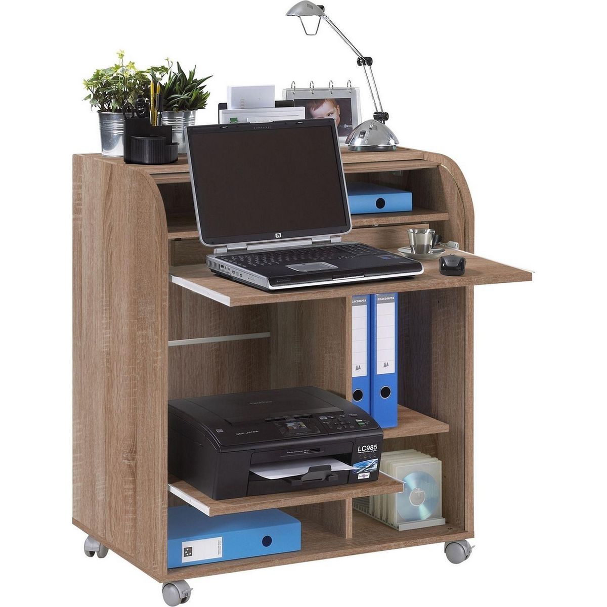 Bureau droit à roulettes L79.2cm BILLY