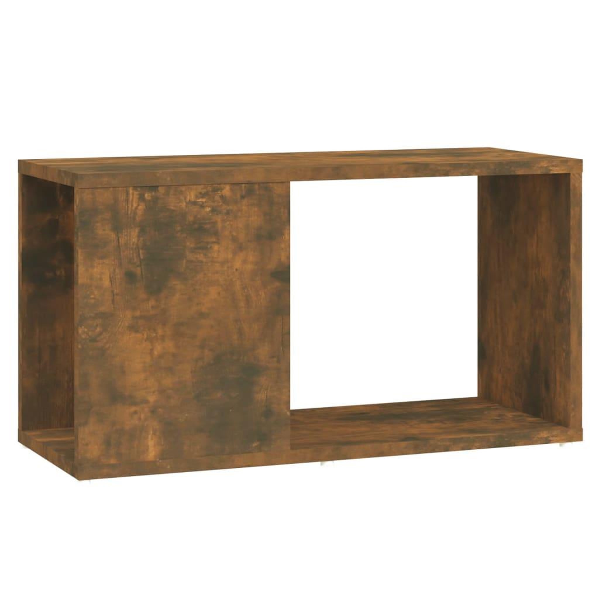 Voir la diapositive 2 : VIDAXL Meuble TV Chene fume 60x24x32 cm Bois d'ingenierie