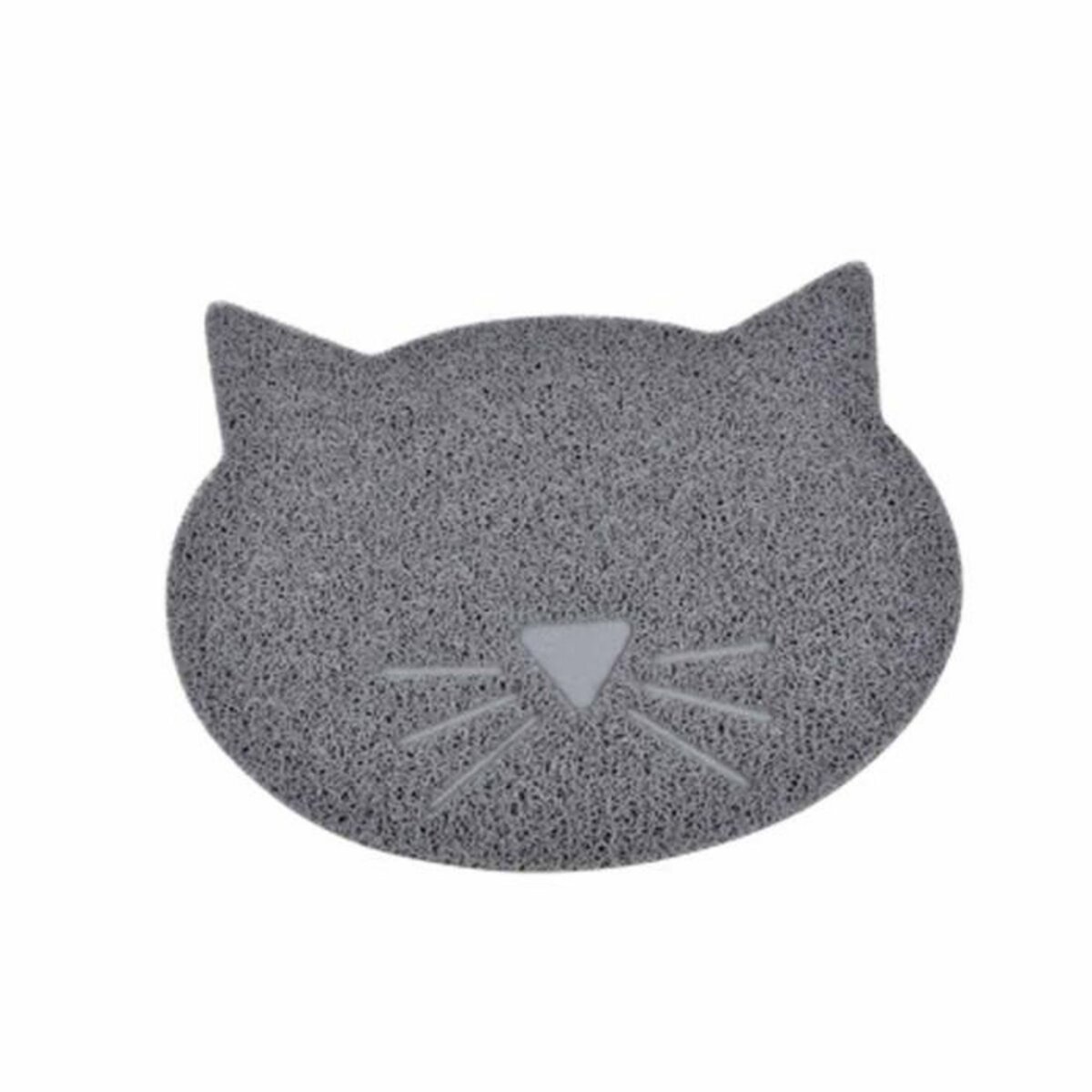 Paris Prix Tapis Repas pour Chat  Tête de Chat  43cm Gris