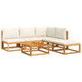 Voir la diapositive 2 : VIDAXL Salon de jardin avec coussins 6 pcs bois d'acacia solide